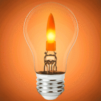 LED A15 FLAME FIL 1800K