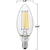 500 Lumens - 5 Watt - LED Chandelier Filament Bulb - Warm Dimming 3000 to 1800 Kelvin - 3.8 in. x 1.4 in. Thumbnail